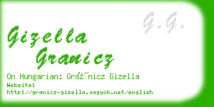 gizella granicz business card